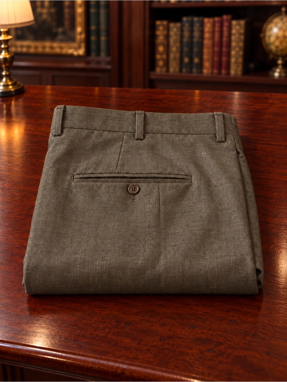 Kiton 100% Lana Mid Grey Dress Trousers